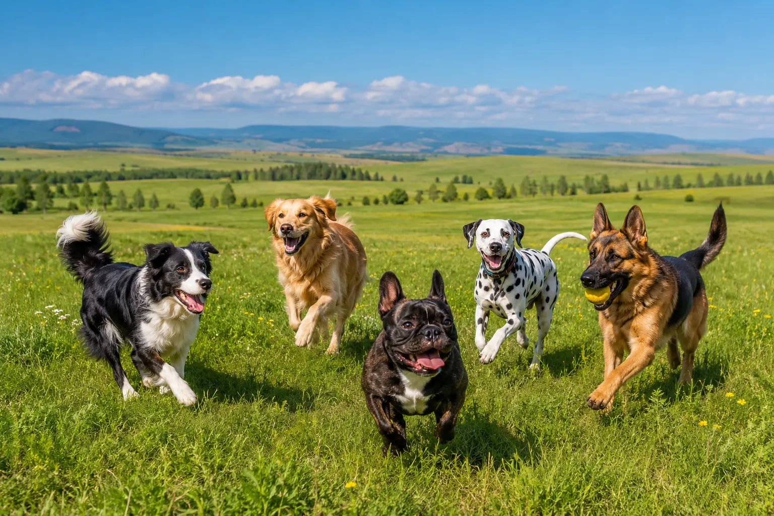 Chiens joyeux avec leur box PETIGO